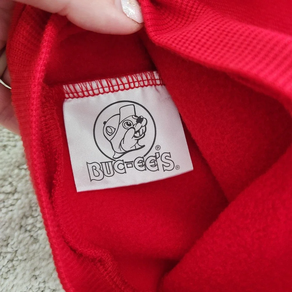 Buc-ee's Red Dog Hoodie Beaver Logo Graphic Pet Sweatshirt Souvenir size S